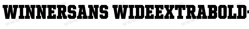WinnerSans WideExtraBold字体转换